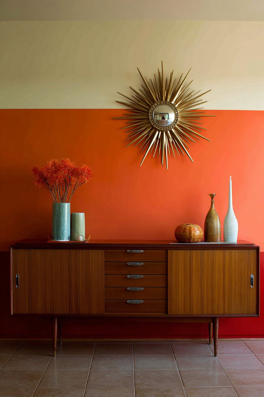 Mid-Century Modern Color Block Treatment