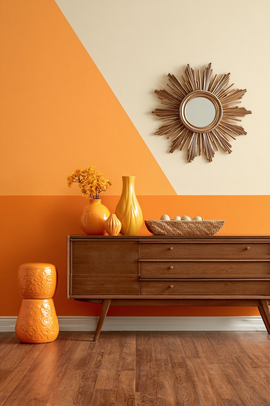 Mid-Century Modern Color Block Treatment