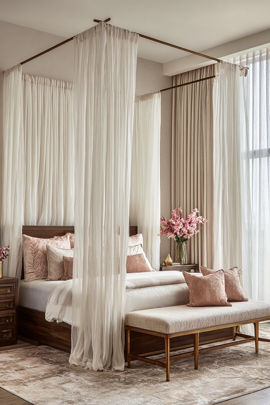 Dreamy Layered Window Treatments