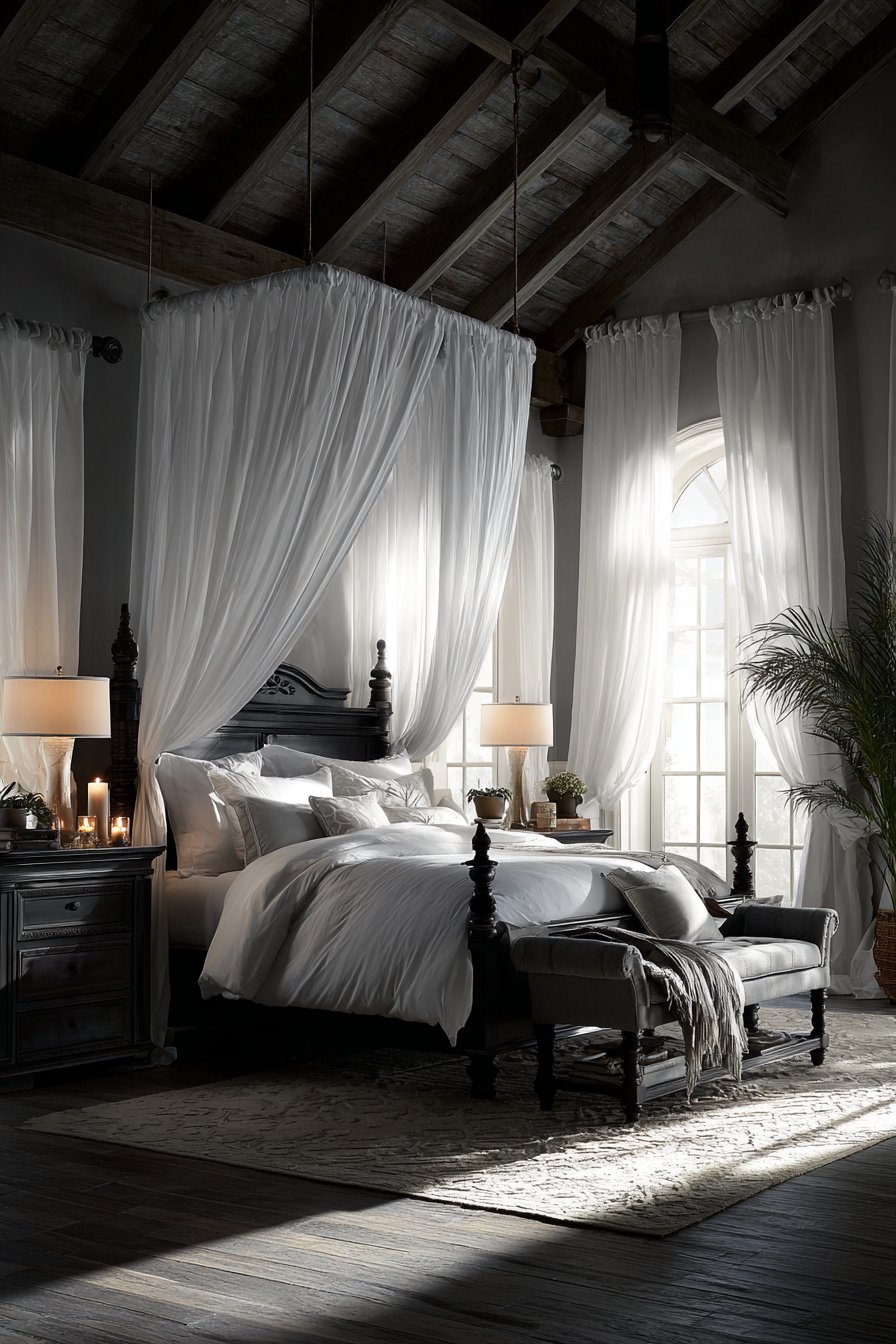Dreamy Layered Window Treatments