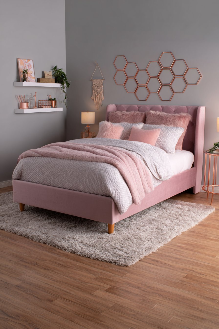 Contemporary Teen Style with Rose Gold Geometric Flair