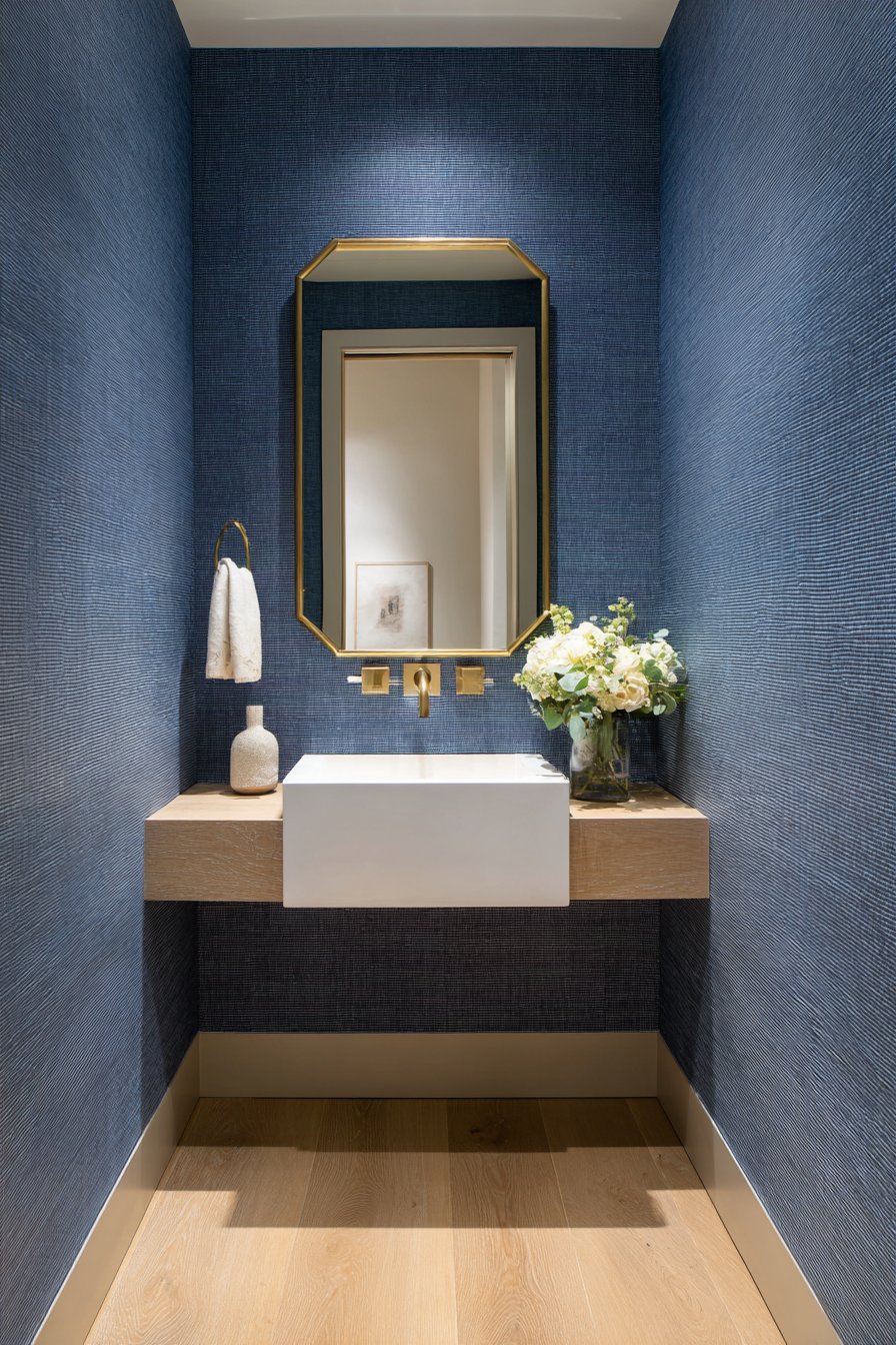 Textured Powder Room Statement