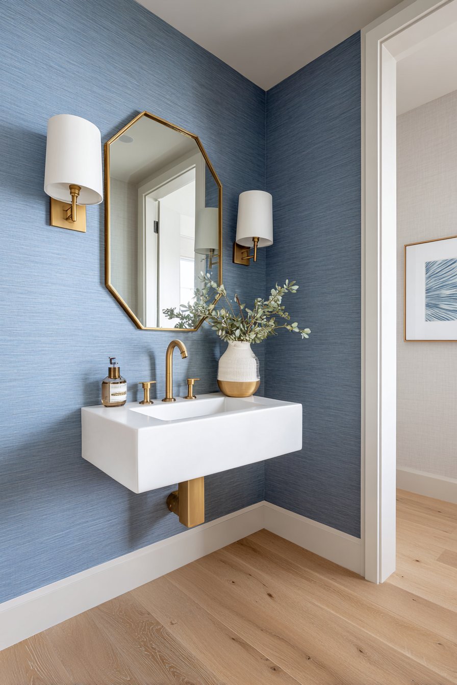 Textured Powder Room Statement