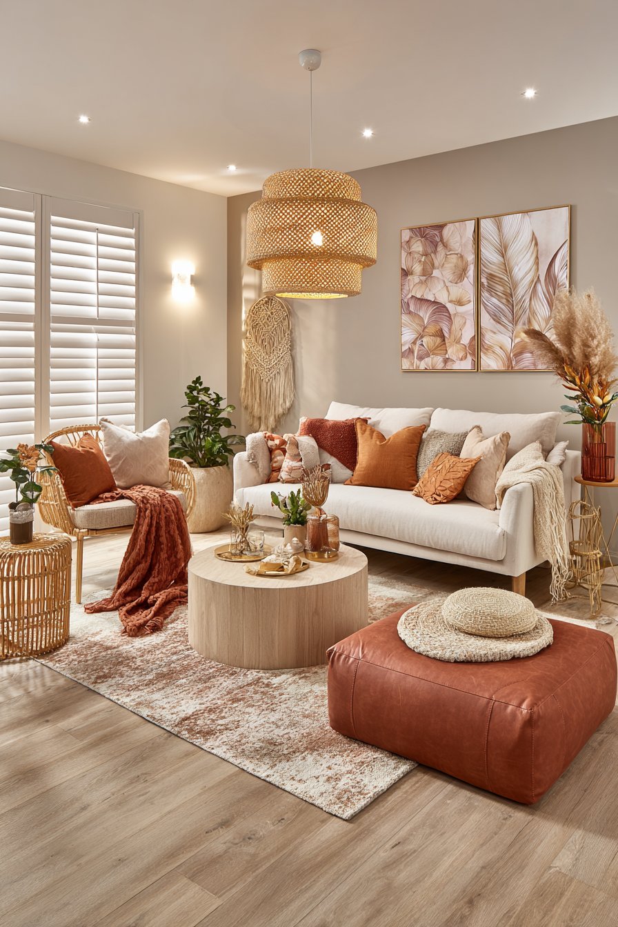 Complete Modern Boho Color Palette and Material Symphony