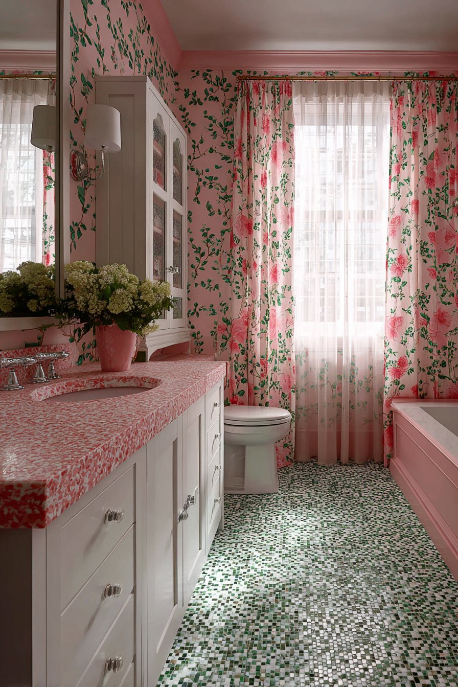 clectic Pattern Play with Moroccan Tiles and Terrazzo