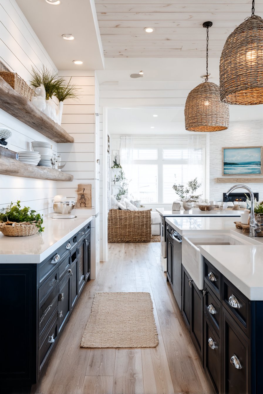 Coastal-Style with Navy Island and Shiplap