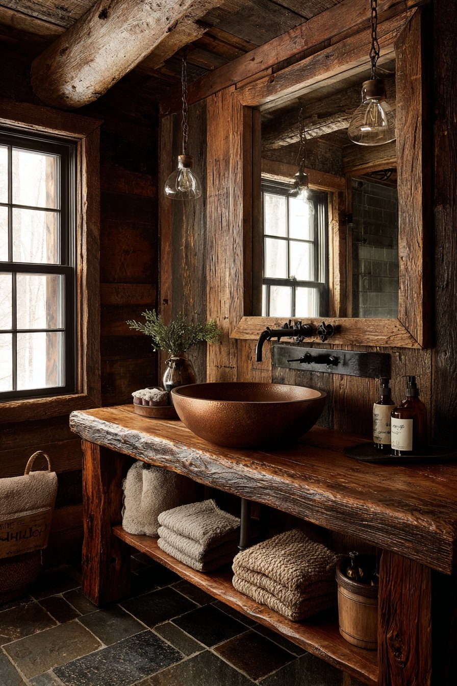 RUSTIC PINE SHIPLAP WITH MIXED MATERIALS