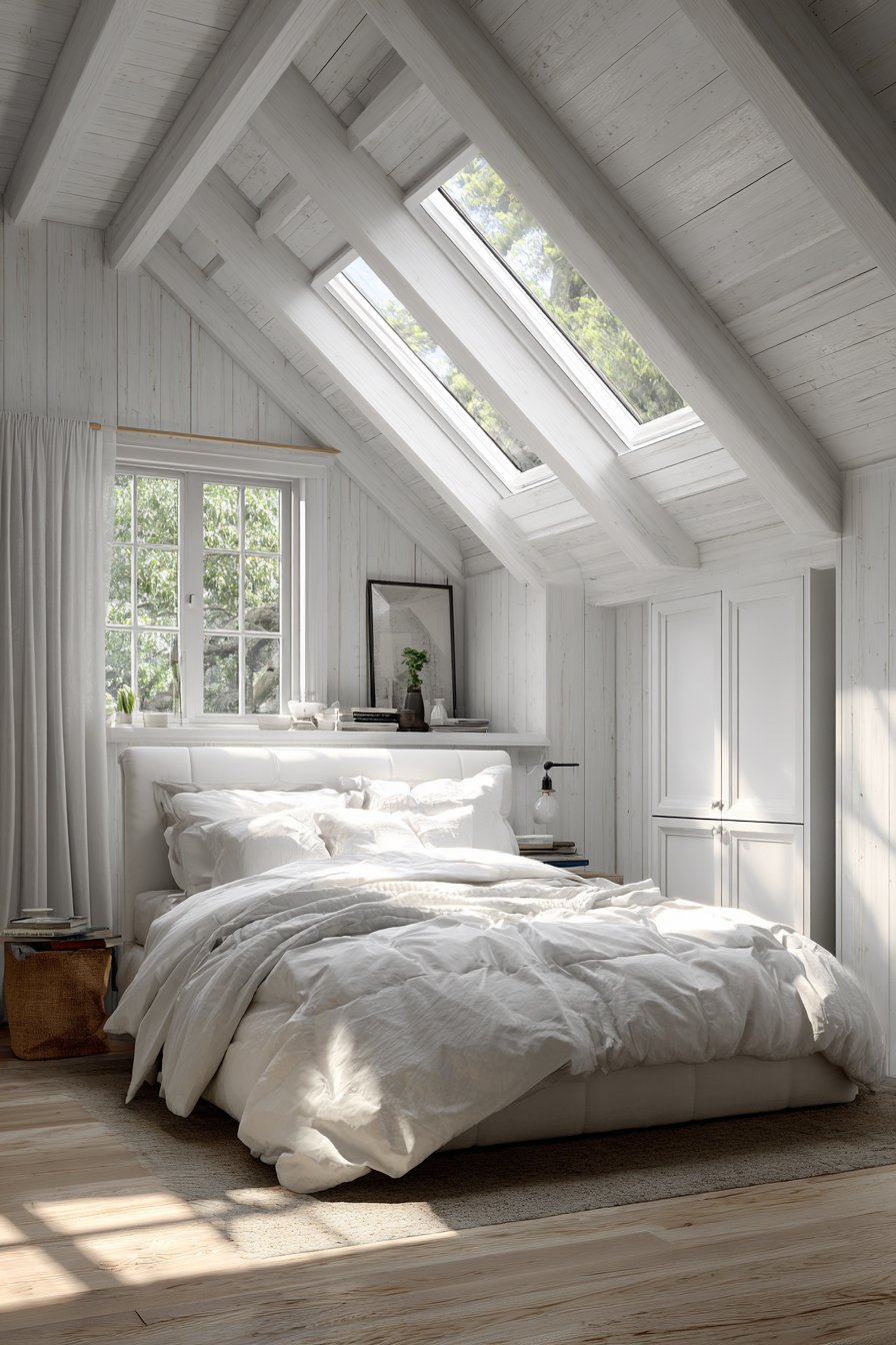 Serene All-White Minimalist Haven