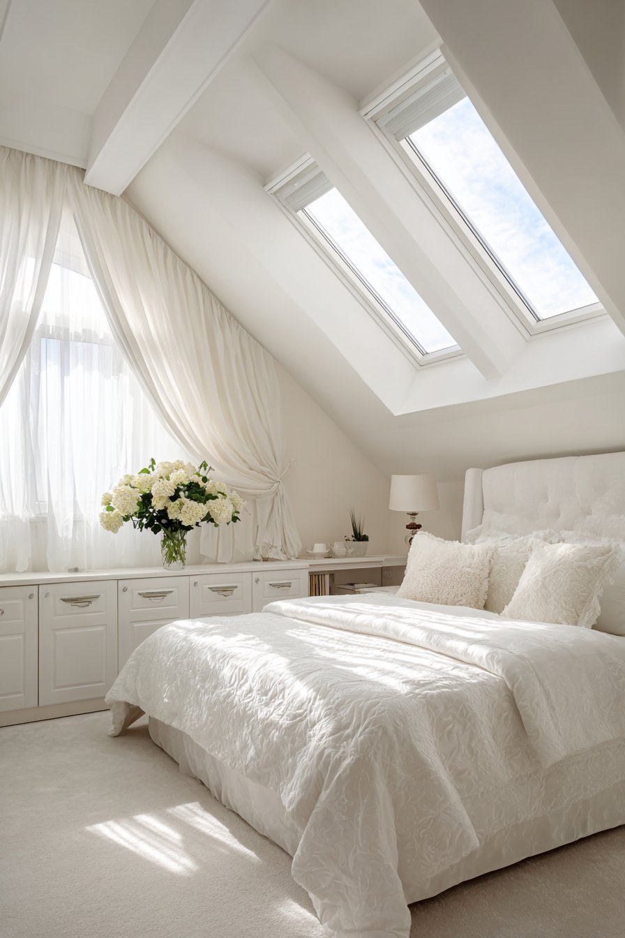 Serene All-White Minimalist Haven