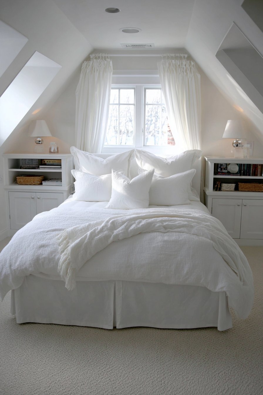 Serene All-White Minimalist Haven