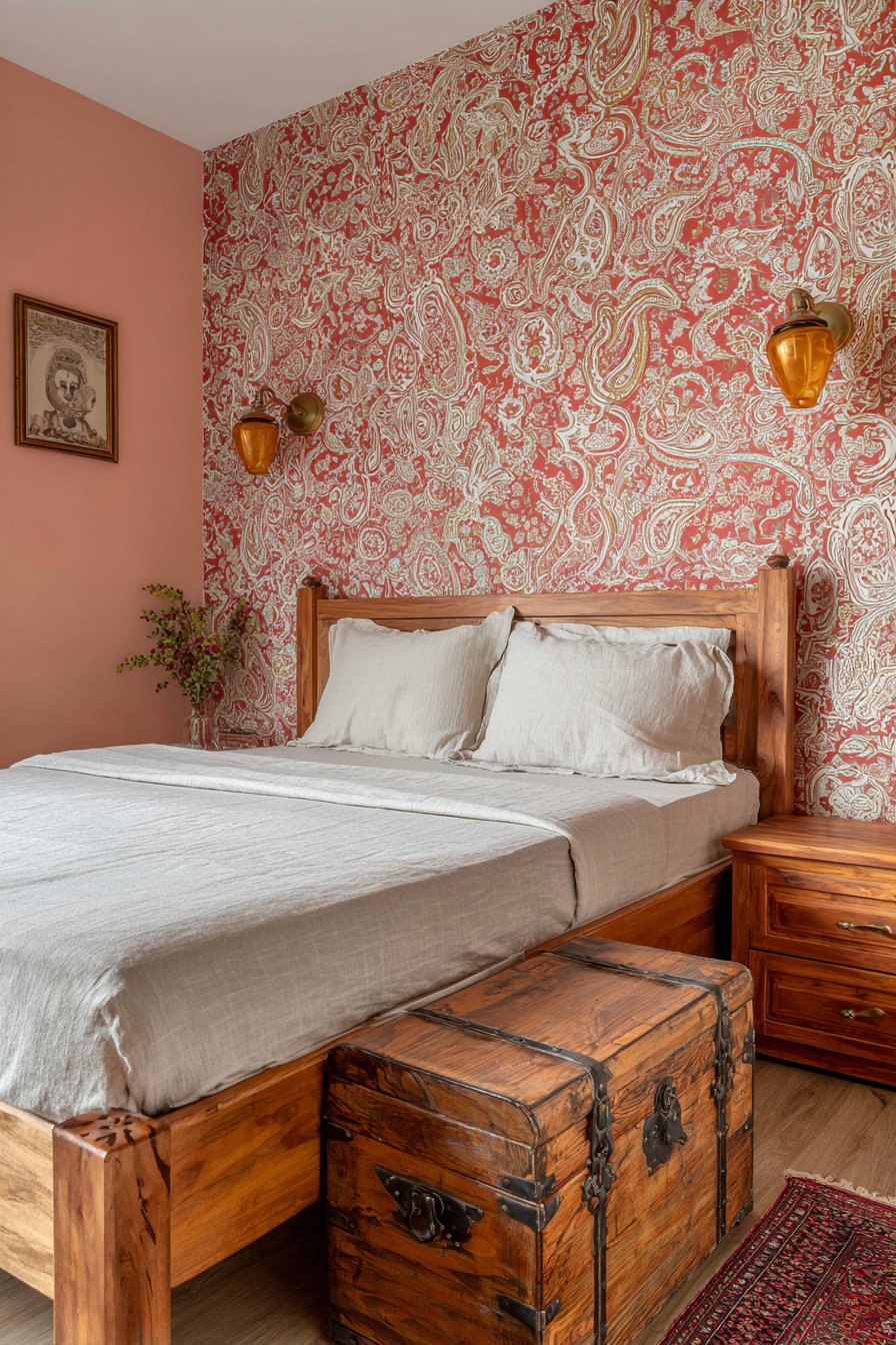 Bold Traditional Wallpaper Feature Wall