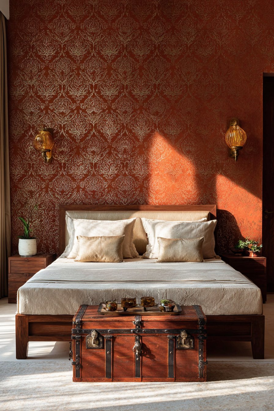 Bold Traditional Wallpaper Feature Wall