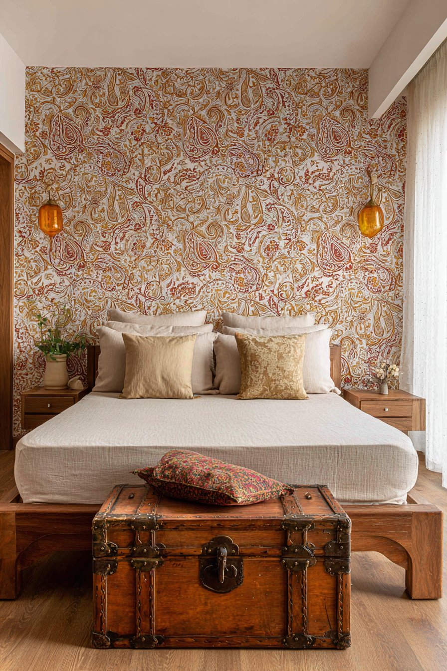 Bold Traditional Wallpaper Feature Wall