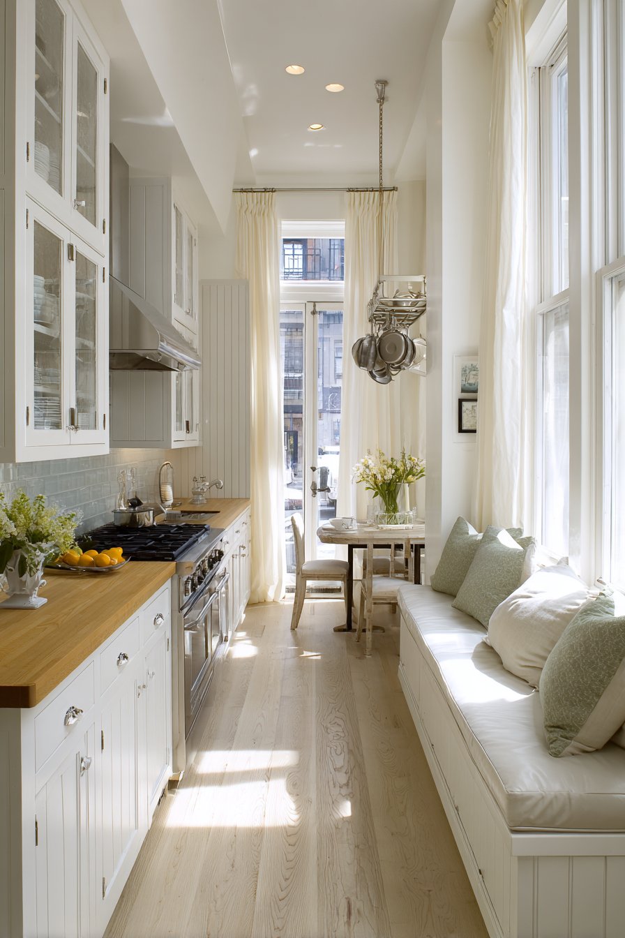 Bright White Multifunctional Design with Integrated Dining