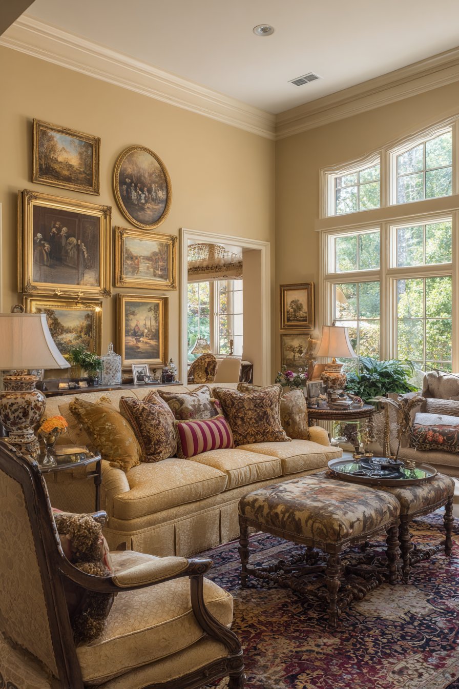 Sophisticated Sage and Cream Color Story with Gallery Wall