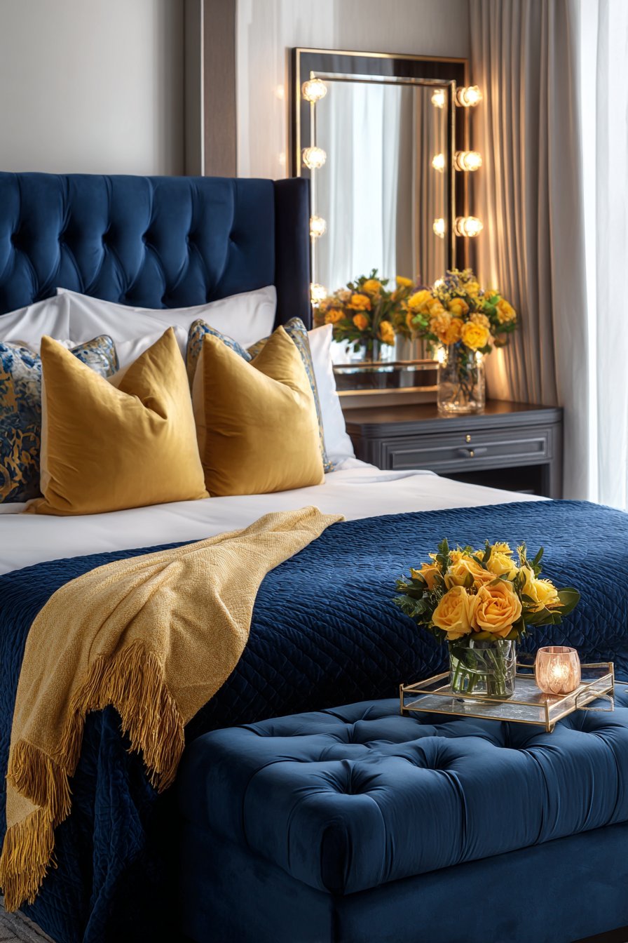  Luxurious Navy and Gold Glamour
