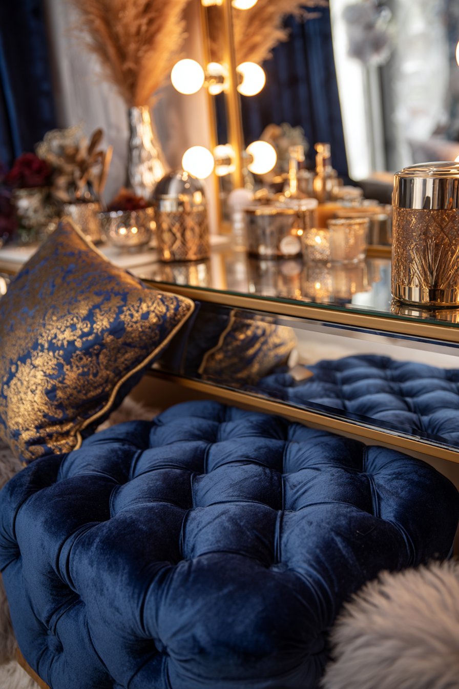  Luxurious Navy and Gold Glamour