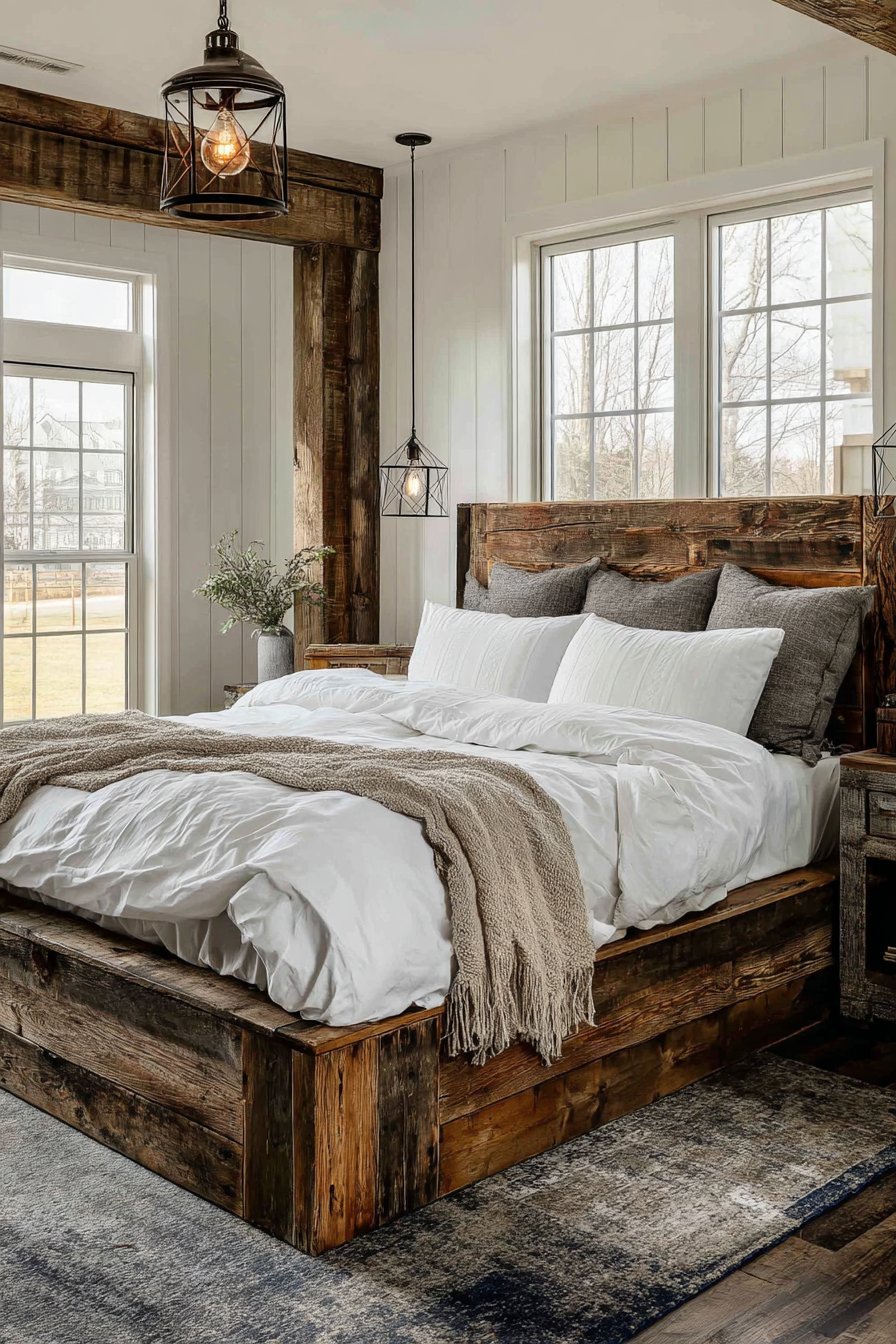Farmhouse-Style Primary Bedroom