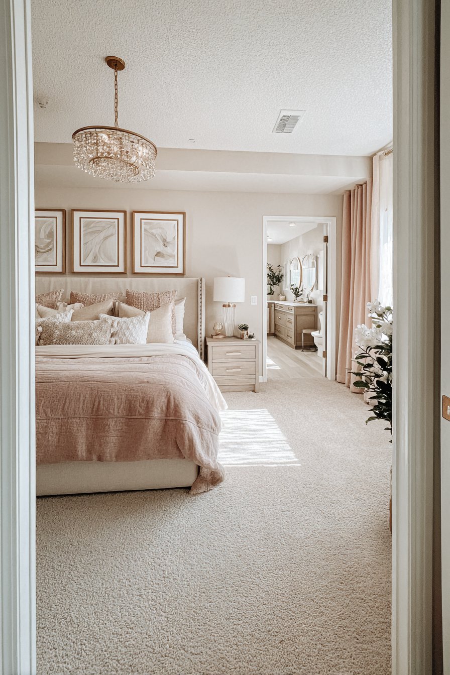 Master Suite Continuity with Connected Rose Gold Elements