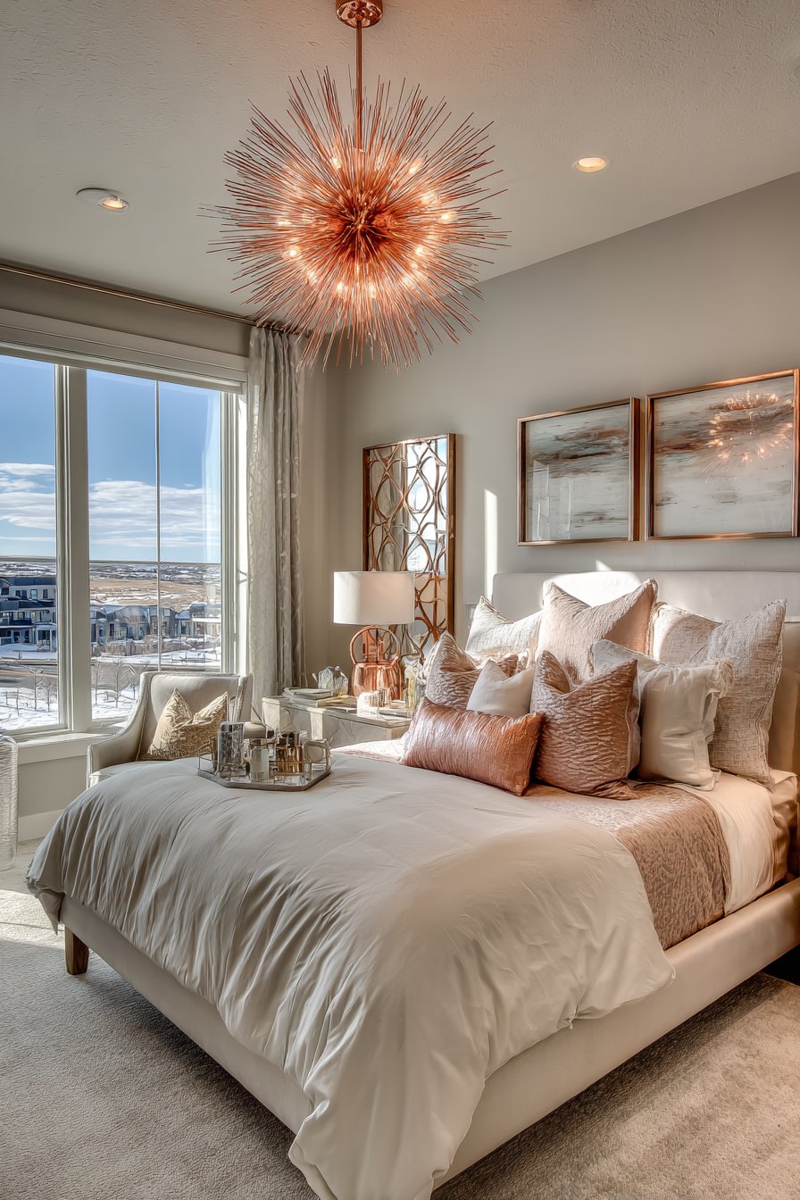 Master Suite Continuity with Connected Rose Gold Elements