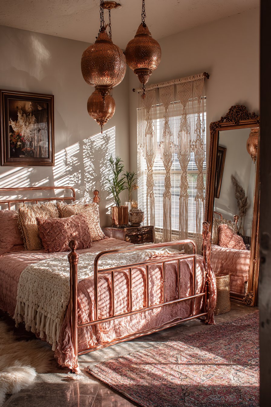 Bohemian Rose Gold Fusion with Eclectic Metallic Charm