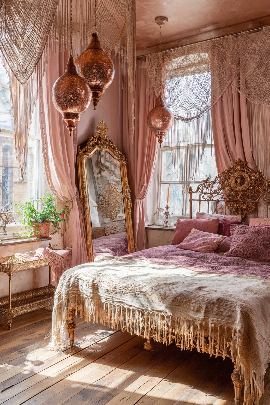 Bohemian Rose Gold Fusion with Eclectic Metallic Charm