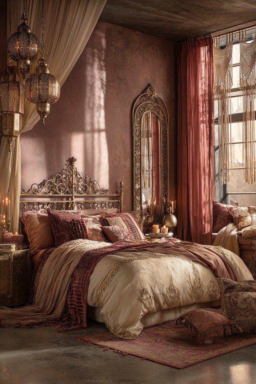 Bohemian Rose Gold Fusion with Eclectic Metallic Charm