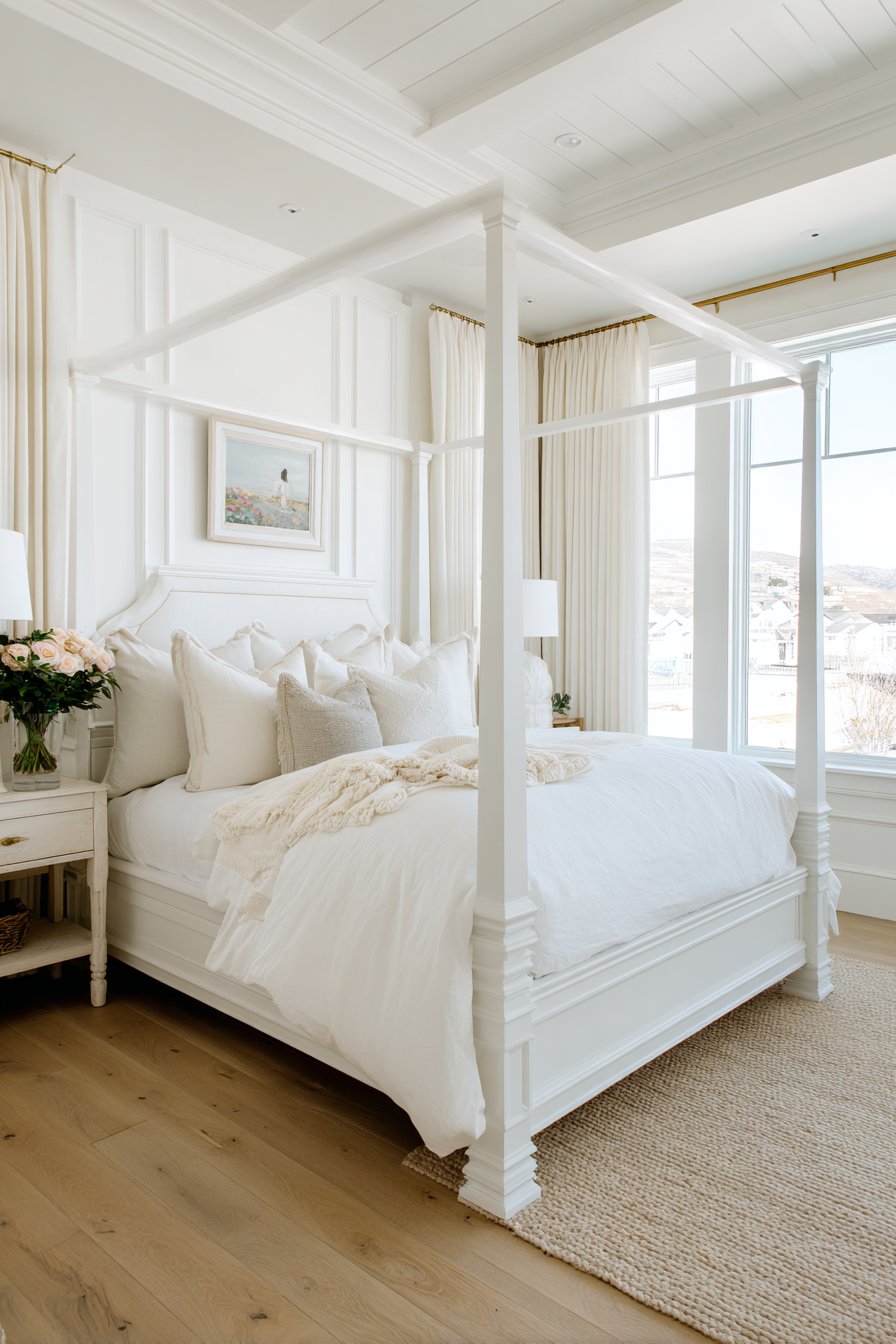 Traditional White Wood Paneling
