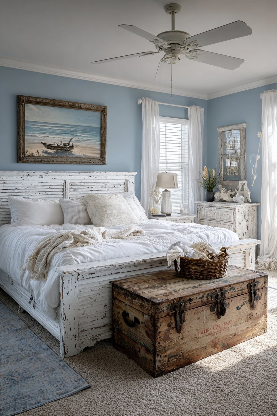 Coastal-Themed Master Bedroom