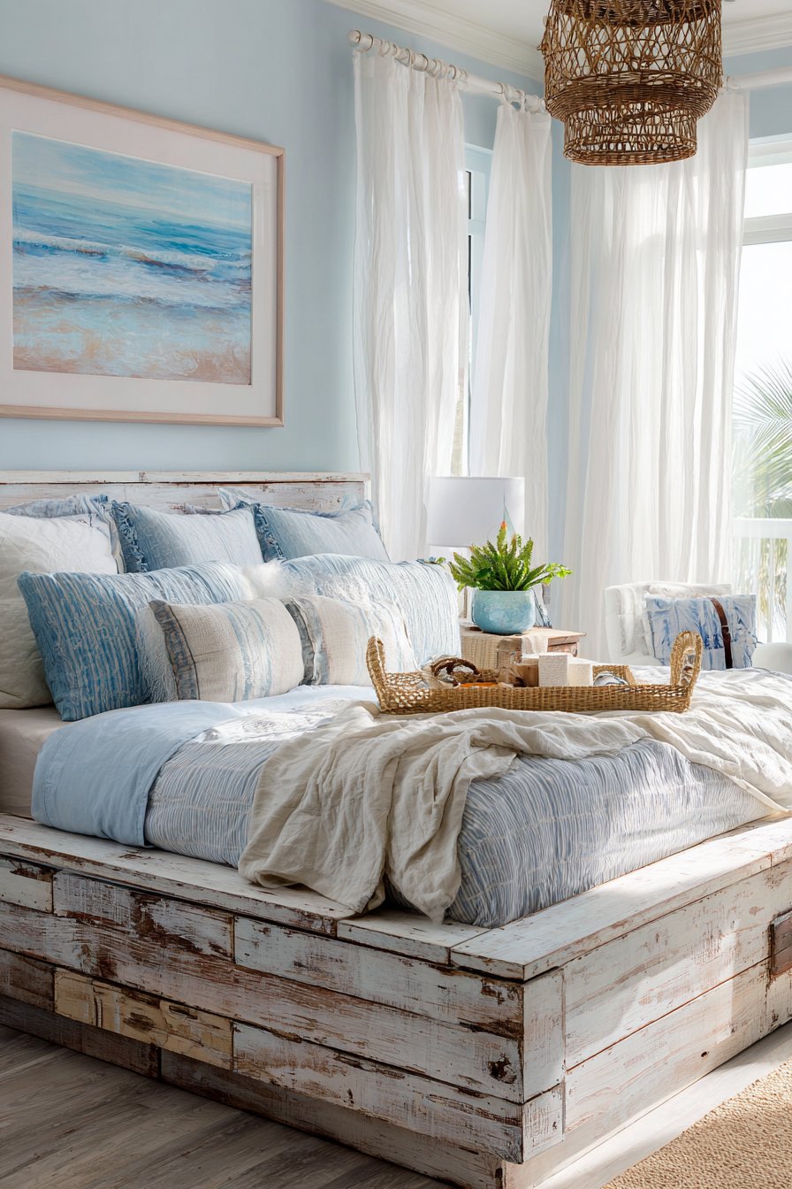 Coastal-Themed Master Bedroom
