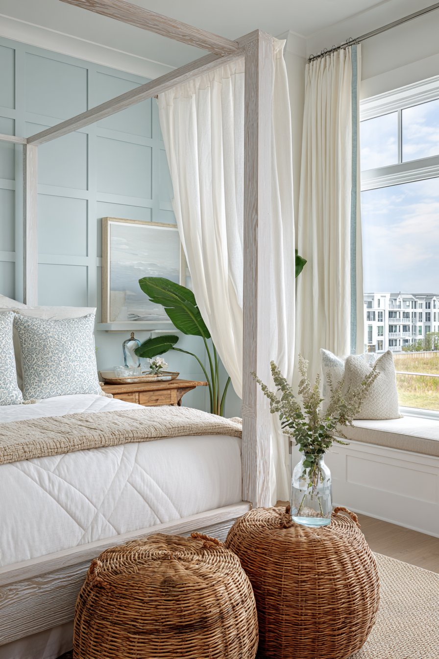 Coastal-Themed Master Bedroom