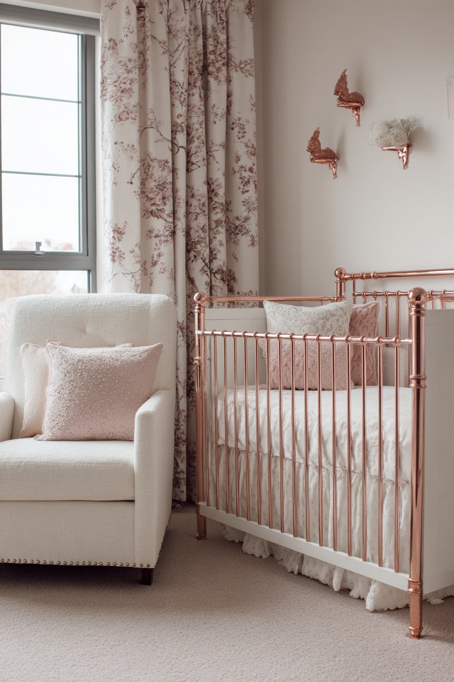 Nursery Tenderness with Gentle Rose Gold Touches