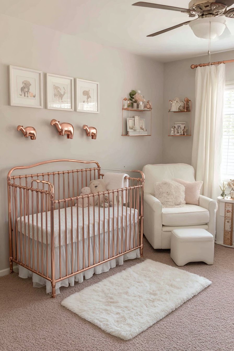 Nursery Tenderness with Gentle Rose Gold Touches