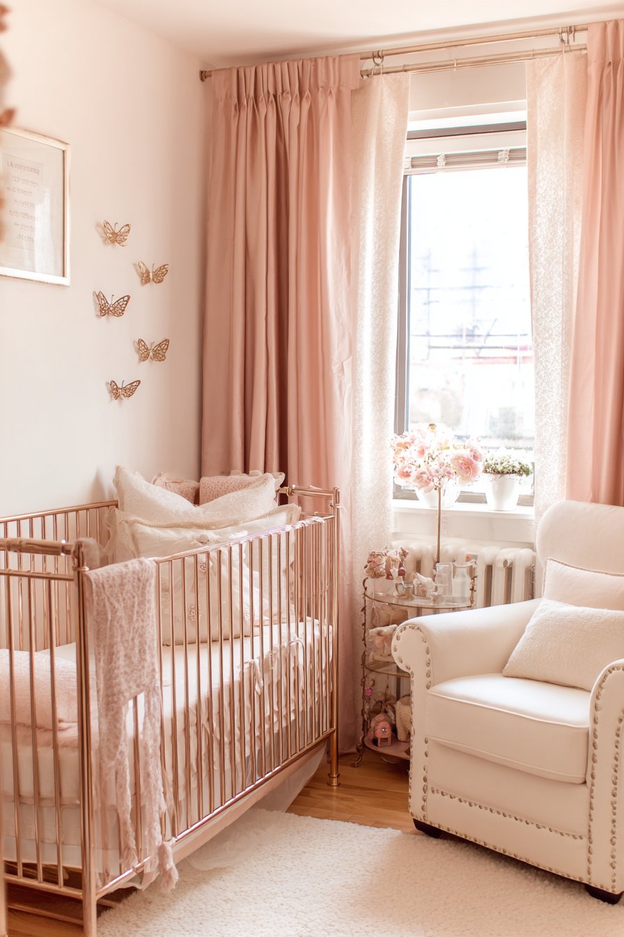 Nursery Tenderness with Gentle Rose Gold Touches