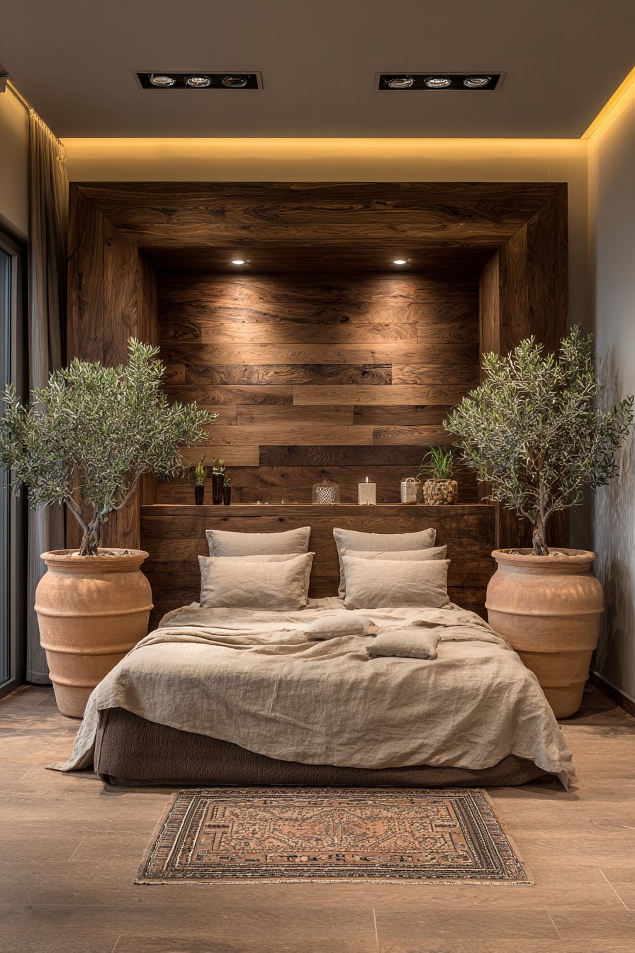 Mediterranean Integrated Headboard