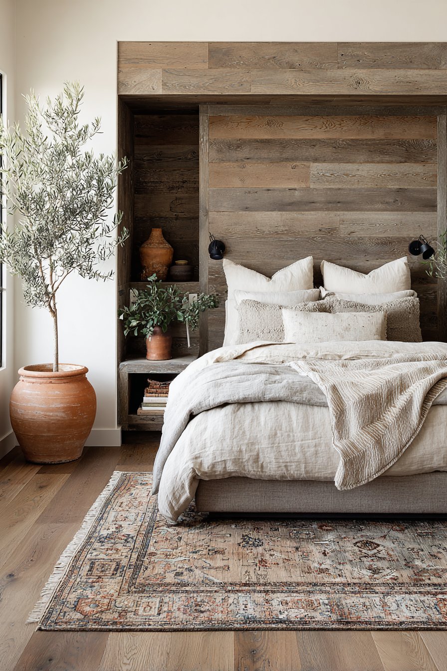 Mediterranean Integrated Headboard