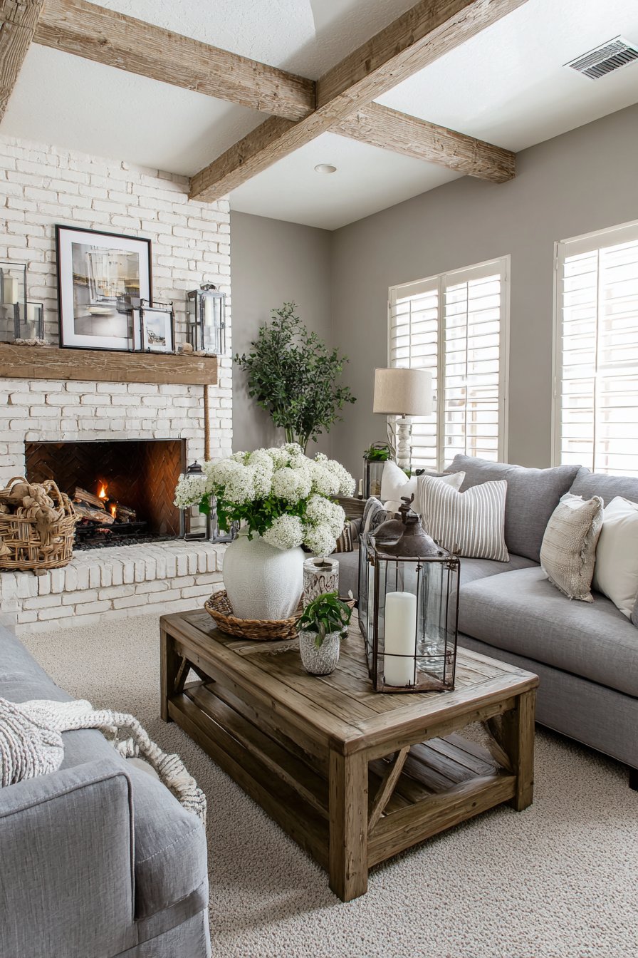 Whitewashed Brick Hearth Haven