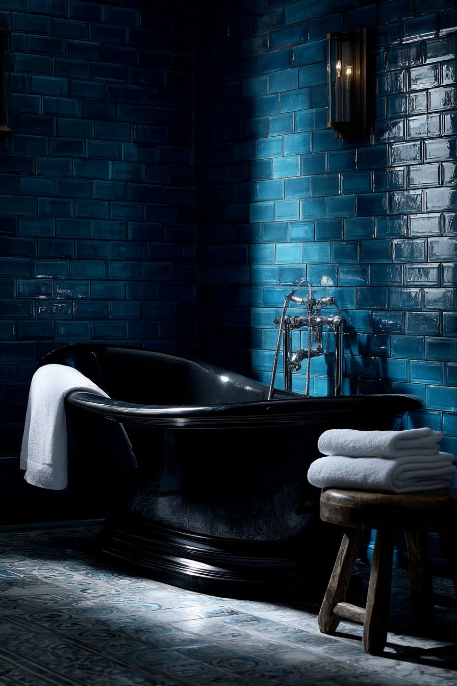 Dramatic Freestanding Tub Sanctuary