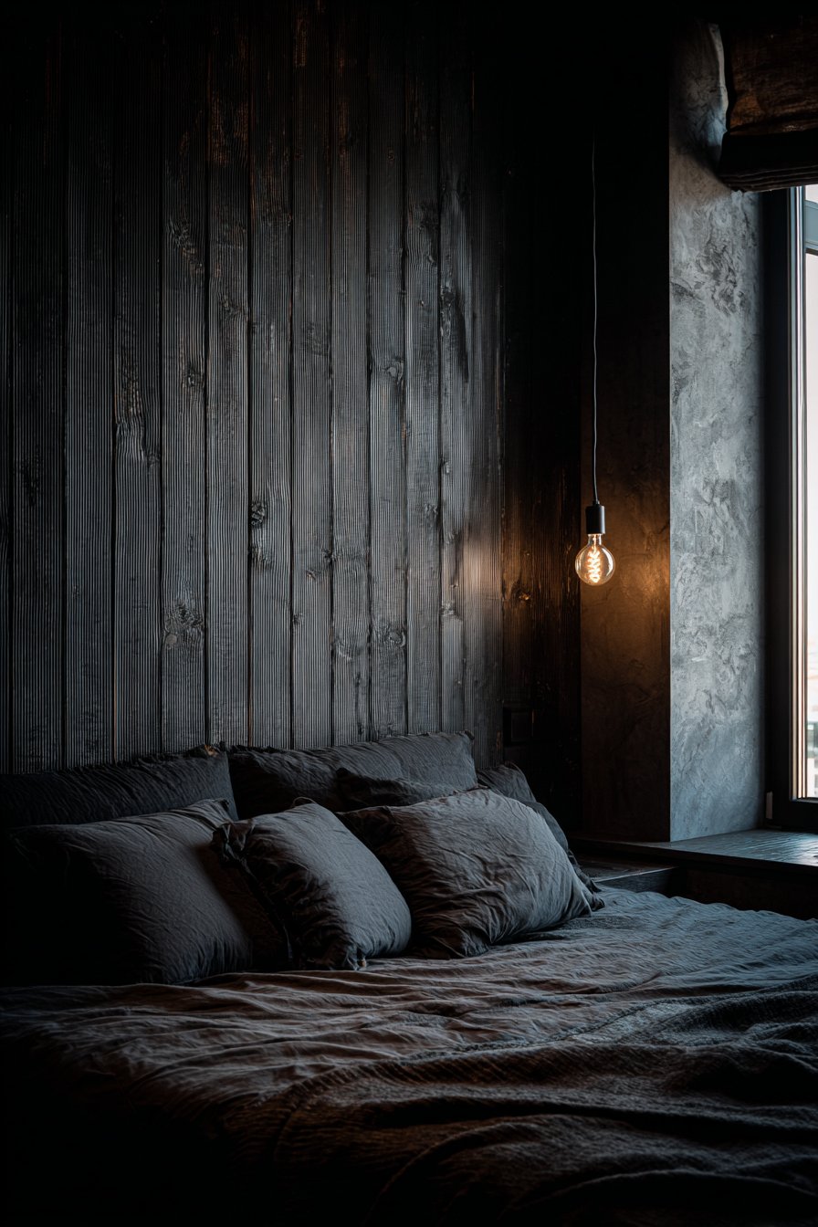 Dramatic Vertical Paneling in Ebony