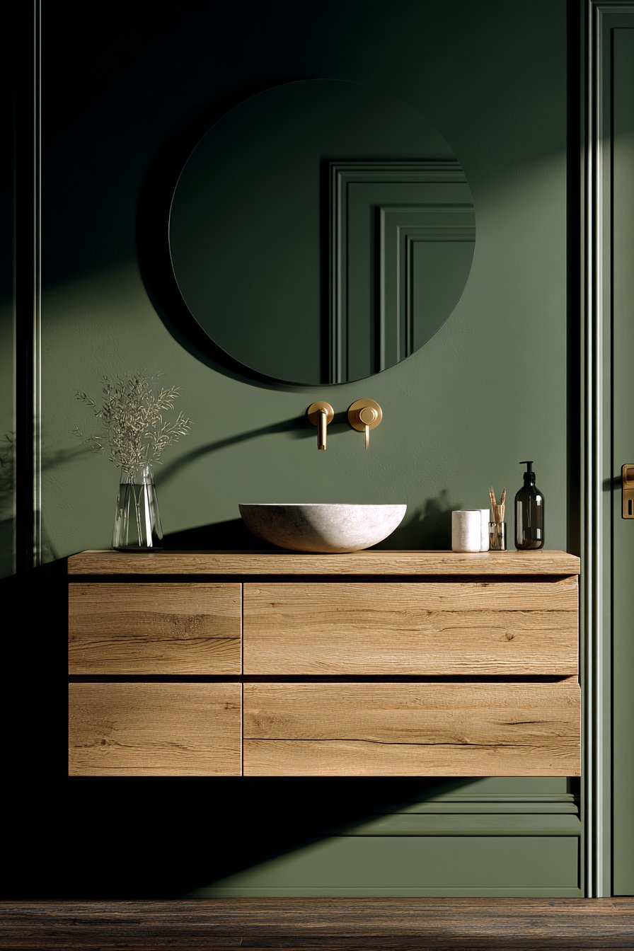 Moody Forest Green Modern Minimalism