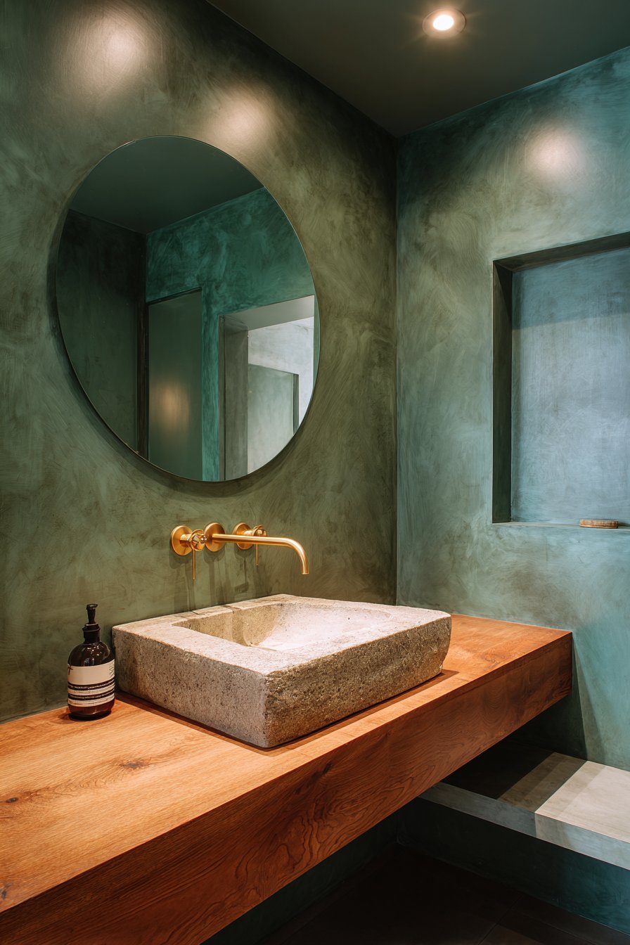 Moody Forest Green Modern Minimalism