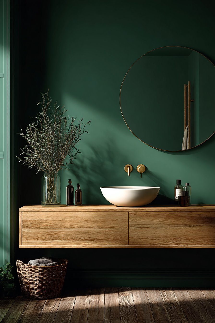 Moody Forest Green Modern Minimalism