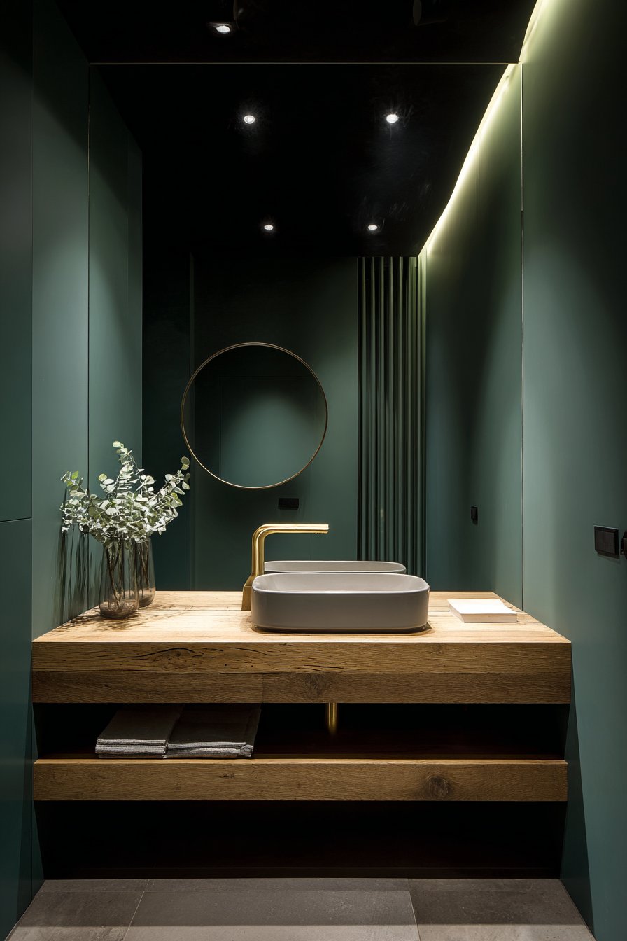 Moody Forest Green Modern Minimalism