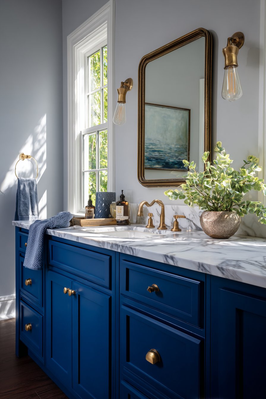 Sophisticated Sapphire Vanity Retreat