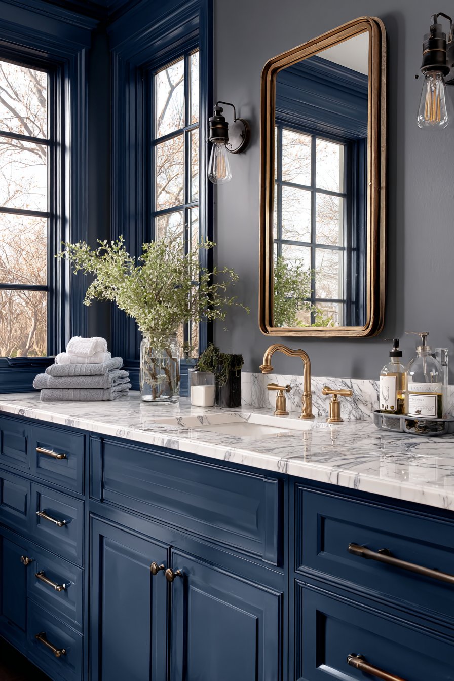 Sophisticated Sapphire Vanity Retreat