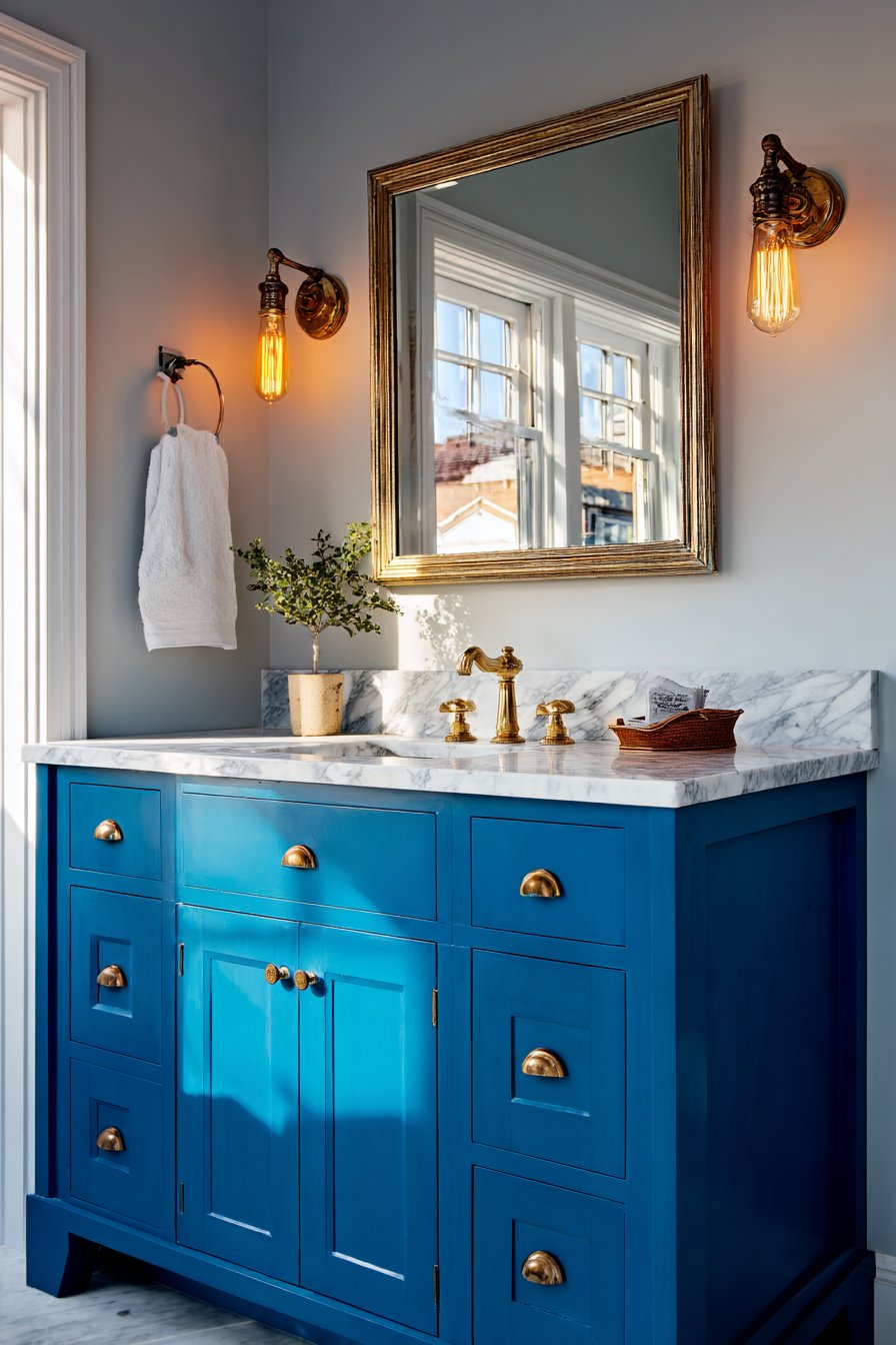 Sophisticated Sapphire Vanity Retreat