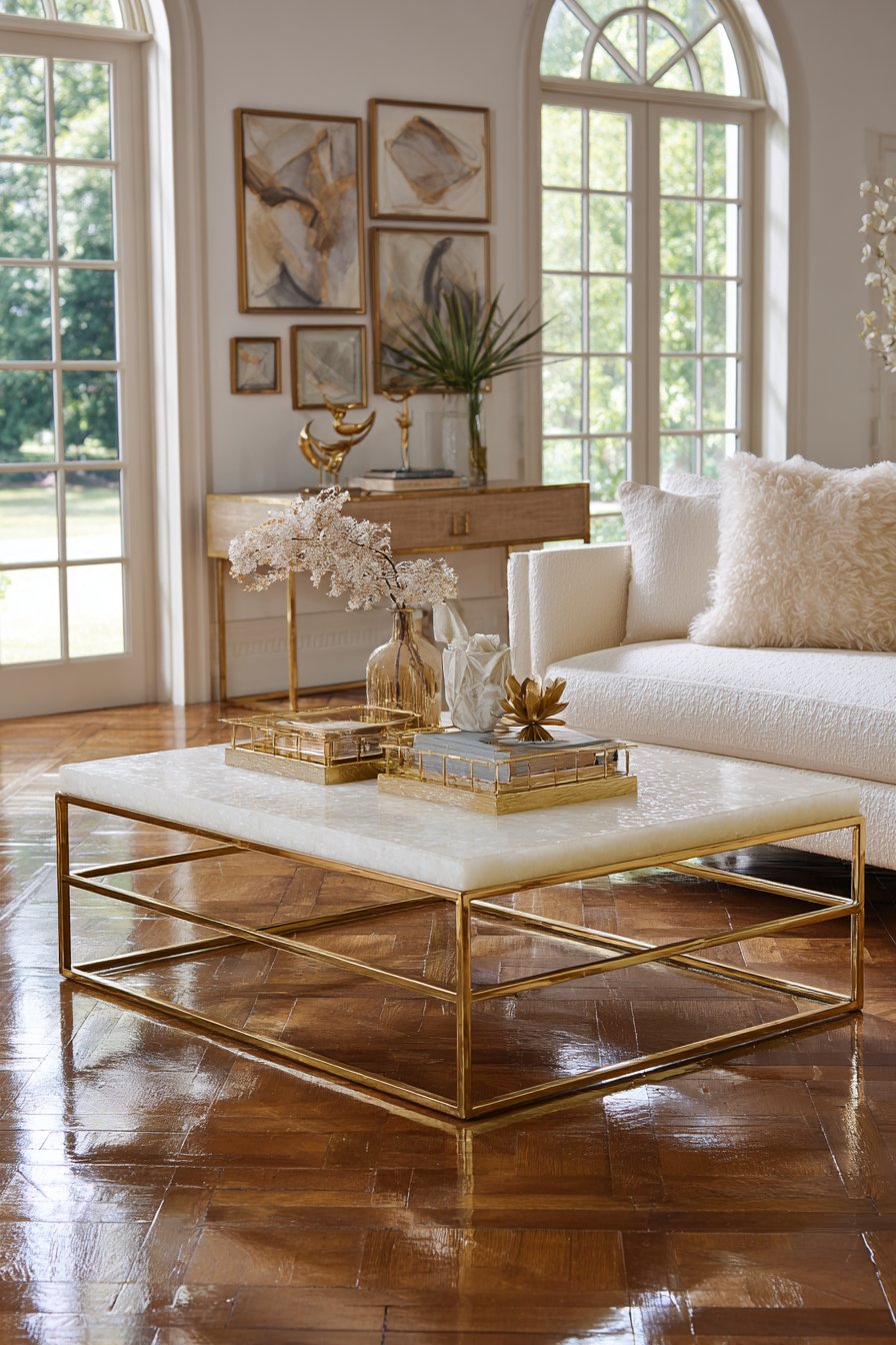 Contemporary Gold and Cream Sophistication