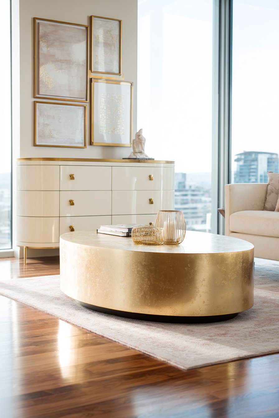 Contemporary Gold and Cream Sophistication