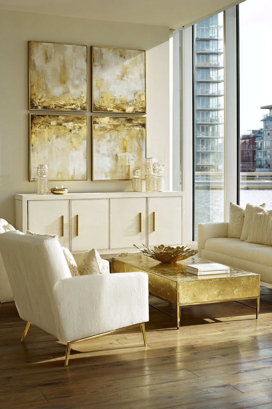 Contemporary Gold and Cream Sophistication