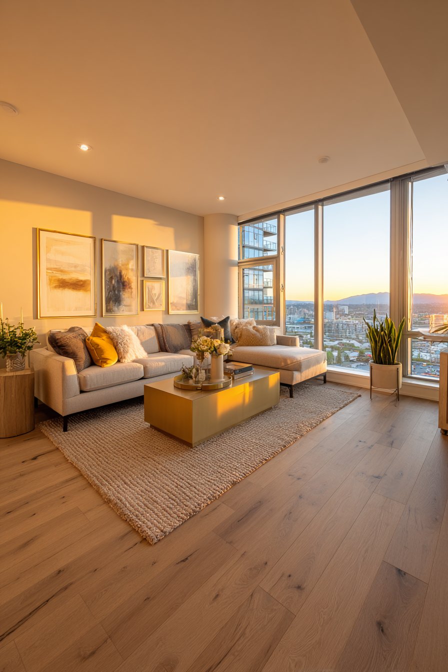 Contemporary Gold and Cream Sophistication